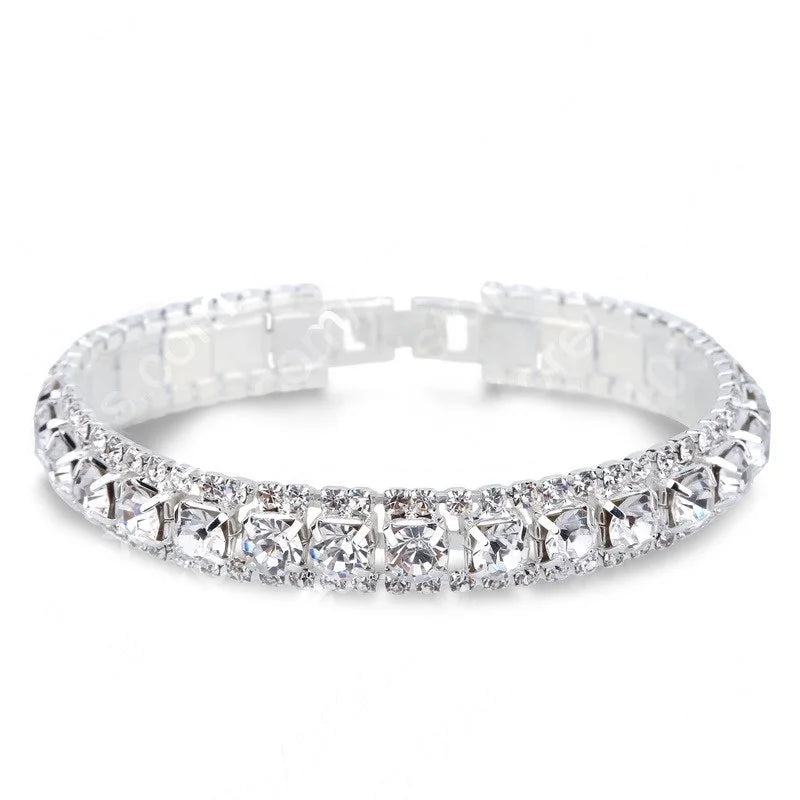 Silver Women Classic Jewelry Red Cubic Zircon Bracelet& Bangle present - PST PS Tradings