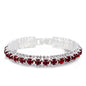 Silver Women Classic Jewelry Red Cubic Zircon Bracelet& Bangle present - PST PS Tradings