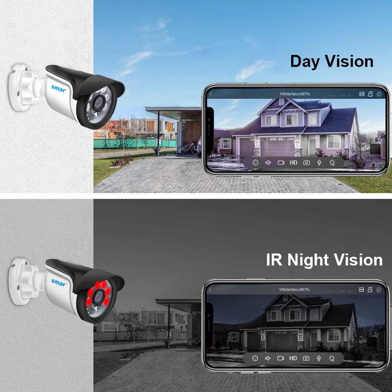 Smar 5MP 1080P Full HD Security Camera System 4 Channel DVR Recorder 4pcs Outdoor Indoor AHD Kit Stree Video Surveillance Set - Property & Safety Tradings