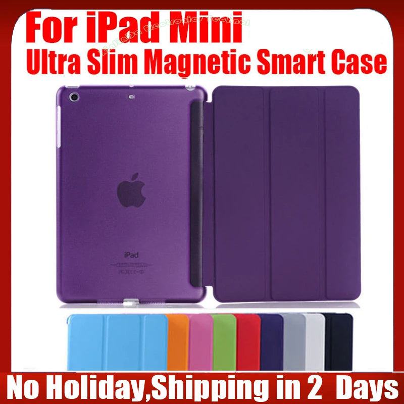 Smart Cover For iPad Mini 1 2 3 4 5 6 7.9 inch Ultra Slim PU Leather Case + PC translucent back case for Apple ipad mini 5 4 3 2 - PST PS Tradings