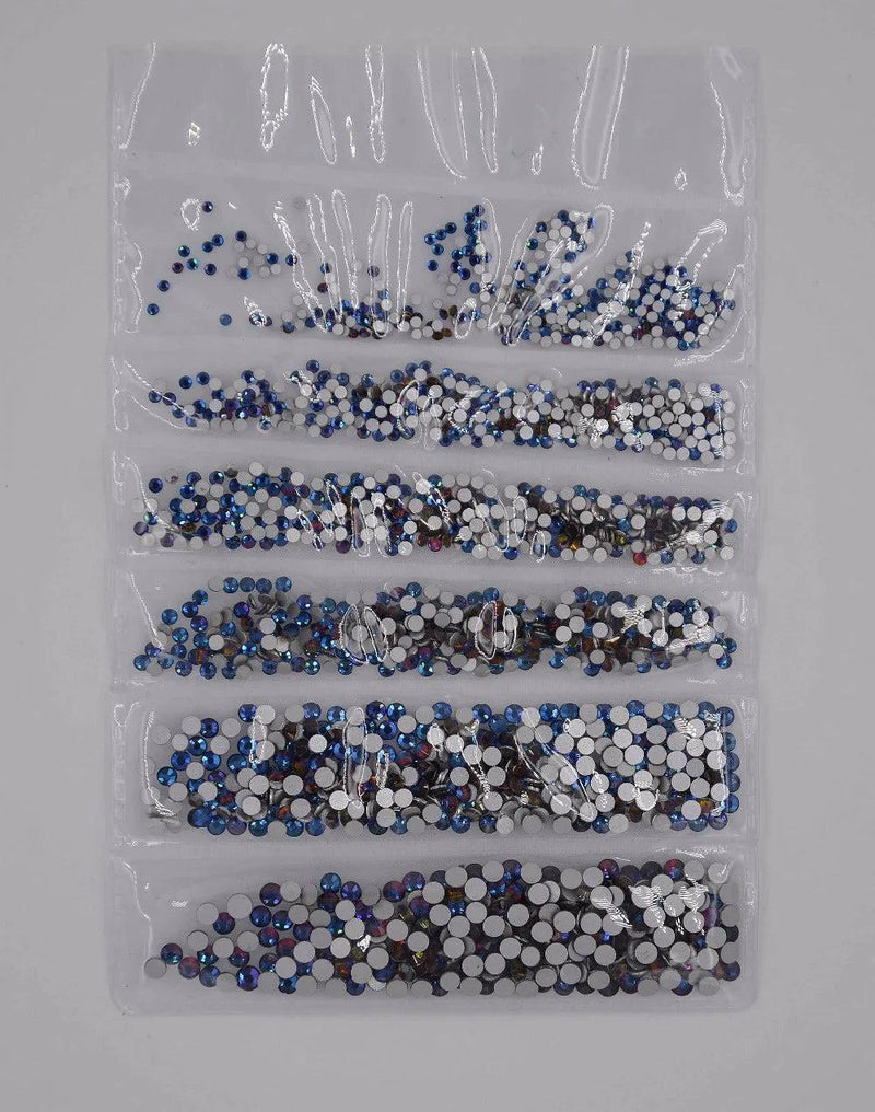 SS3-SS10 1200pcs Mix Sizes Pink/Green/Blue/White Opal Glass Nail Rhinestone Glitter Strass Nail Art Rhinestone Decorations