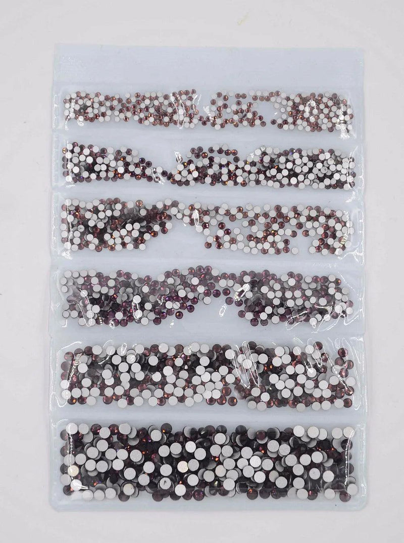 SS3-SS10 1200pcs Mix Sizes Pink/Green/Blue/White Opal Glass Nail Rhinestone Glitter Strass Nail Art Rhinestone Decorations