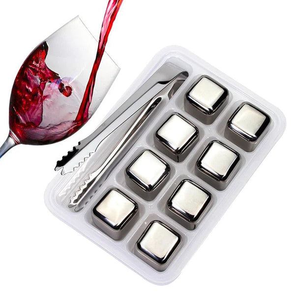 Stainless Steel Ice Cubes, Reusable Chilling Stones for Whiskey Wine, Keep Your Drink Cold Longer, SGS Test Pass - PST PS Tradings