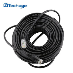 Techage 10M 20M 30M 50M cat5 Ethernet Network Cable RJ45 Patch Outdoor Waterproof LAN Cable Wires For CCTV POE IP Camera System - PST PS Tradings