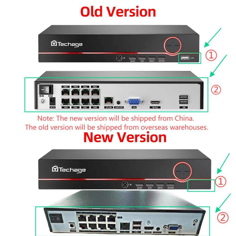 Techage H.265 8CH 4MP 5MP 8MP 1080P 4K POE NVR Two-way Audio Security Surveillance NVR Up to 16CH For POE IP Camera CCTV Video - Property & Safety Tradings