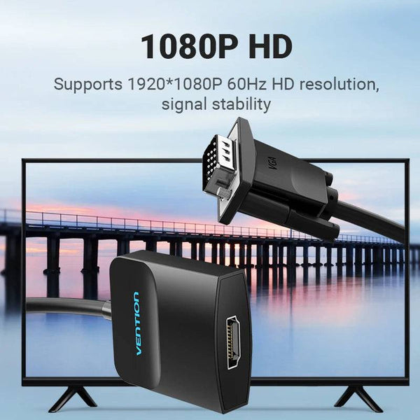 Tions VGA zu HDMI Adapter 1080P VGA Stecker auf HDMI Buchse Konverter Kabel Mit Audio USB Power für PS4/3 HDTV VGA HDMI Konverter - Property & Safety Tradings