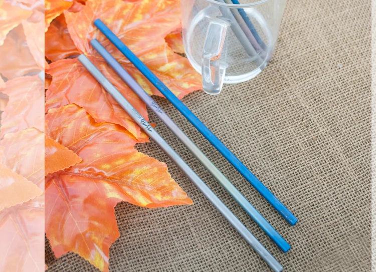 TiTo Titanium Straws With 1 Cleaner Brush Titanium Aolly Bend Straw Kitchen Outdoor Camping Drinking Gift Straws - PST PS Tradings