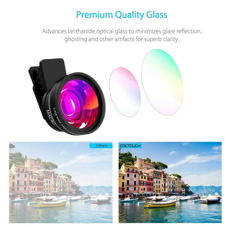 Tongdaytech Mobile Phone Lens 0.45x Super Wide Angle 12.5x Macro HD Camera Lens For iPhone 12 11 8 7 6 XS Huawei Xiaomi Samsung - PST PS Tradings  PST PS Tradings