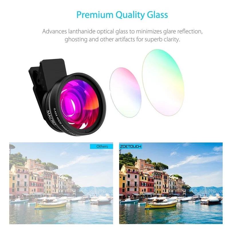 Tongdaytech Mobile Phone Lens 0.45x Super Wide Angle 12.5x Macro HD Camera Lens For iPhone 12 11 8 7 6 XS Huawei Xiaomi Samsung - PST PS Tradings  PST PS Tradings