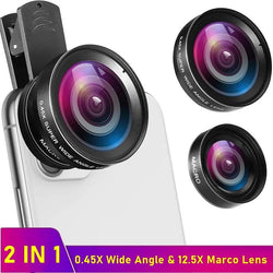 Tongdaytech Mobile Phone Lens 0.45x Super Wide Angle 12.5x Macro HD Camera Lens For iPhone 12 11 8 7 6 XS Huawei Xiaomi Samsung - PST PS Tradings  PST PS Tradings