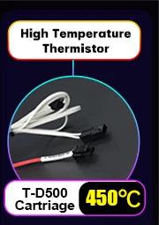 Trianglelab PT1000 Thermistor Cartridge for 3D printer Volcano/ v6 heater block UPTO 450C PEEK PEI PT100 printing