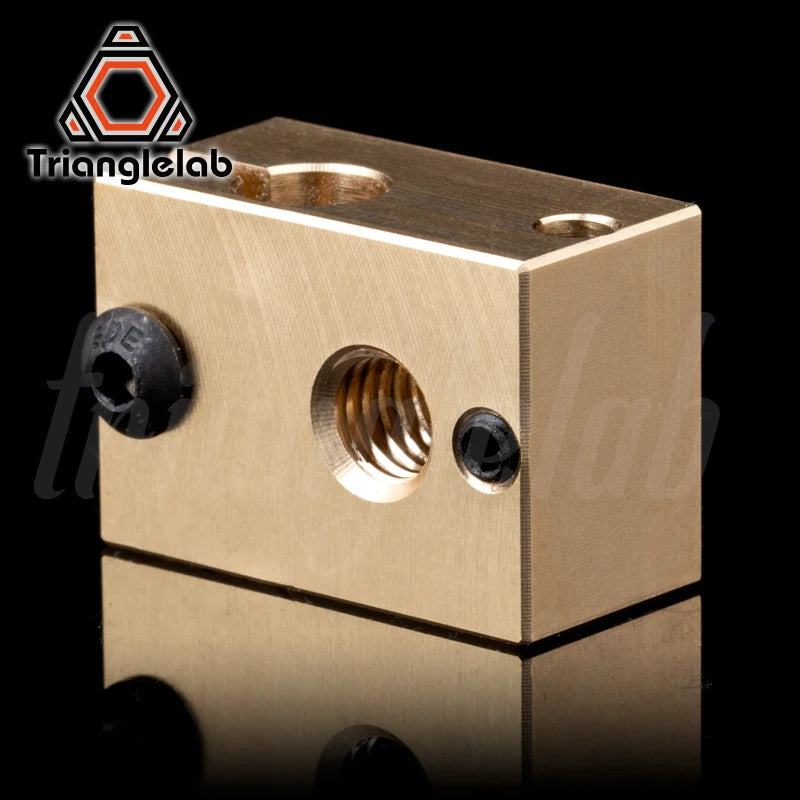 Trianglelab v6 Brass Heatblock For Hotend 3D Printer High Temperature Hardened Steel V6 Nozzles DDB  MATRIX EXTRUDER