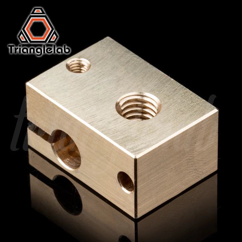 Trianglelab v6 Brass Heatblock For Hotend 3D Printer High Temperature Hardened Steel V6 Nozzles DDB  MATRIX EXTRUDER