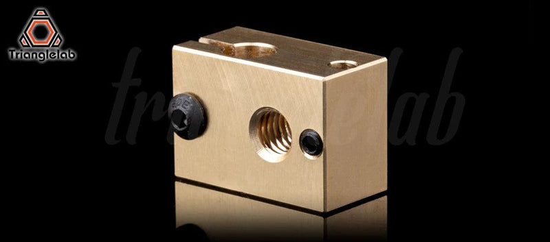 Trianglelab v6 Brass Heatblock For Hotend 3D Printer High Temperature Hardened Steel V6 Nozzles DDB  MATRIX EXTRUDER