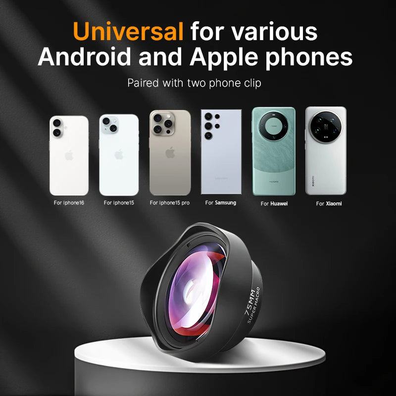 Ulanzi 17mm 10X Macro Lens Universal For iPhone 13 14 15 16 Mini Pro Max Samsung S20 S21 S22 S23 Ultra Huawei XiaoMi Phone Lens