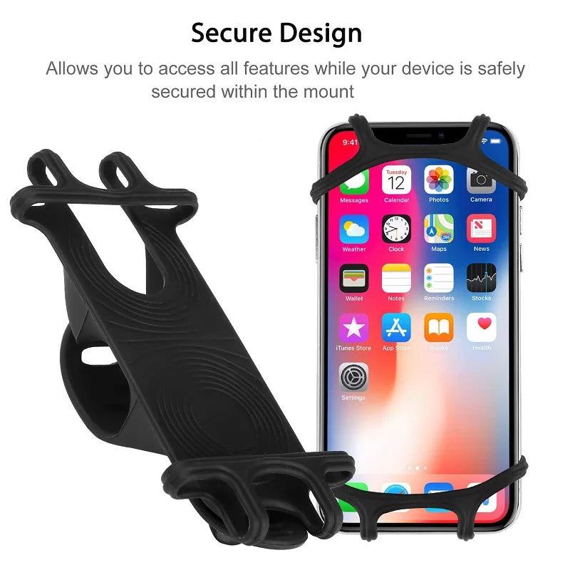 Universal silicone Bicycle Motorcycle Mobile Phone Holder Bike Mount phone holder For Cellphone GPS Baby Carriages Stand - PST PS Tradings  PST PS Tradings