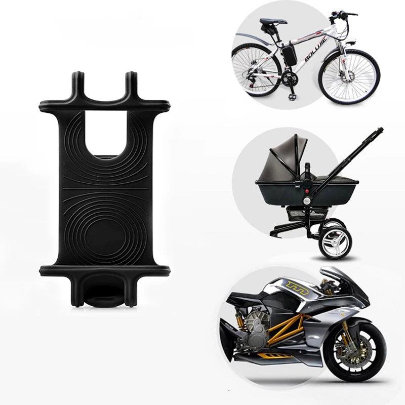 Universal silicone Bicycle Motorcycle Mobile Phone Holder Bike Mount phone holder For Cellphone GPS Baby Carriages Stand - PST PS Tradings  PST PS Tradings