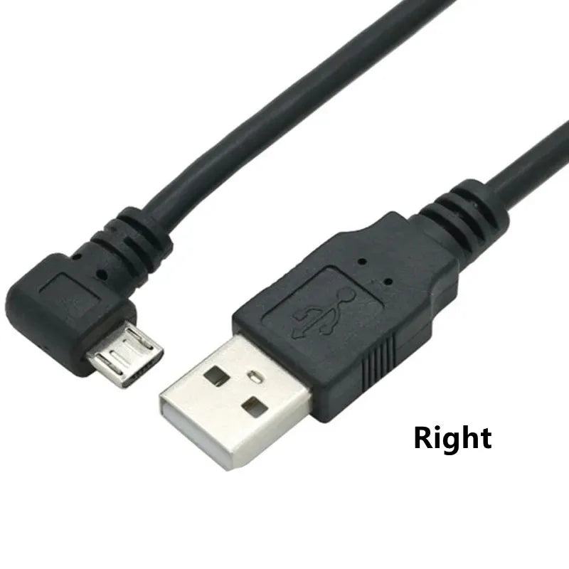 Up & Down & Left & Right Angled 90 Degree USB Micro USB Male to USB male Data Charge connector Cable 25cm 50cm for Tablet 5ft 1m - PST PS Tradings