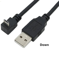 Up & Down & Left & Right Angled 90 Degree USB Micro USB Male to USB male Data Charge connector Cable 25cm 50cm for Tablet 5ft 1m - PST PS Tradings