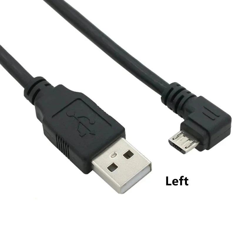 Up & Down & Left & Right Angled 90 Degree USB Micro USB Male to USB male Data Charge connector Cable 25cm 50cm for Tablet 5ft 1m - PST PS Tradings