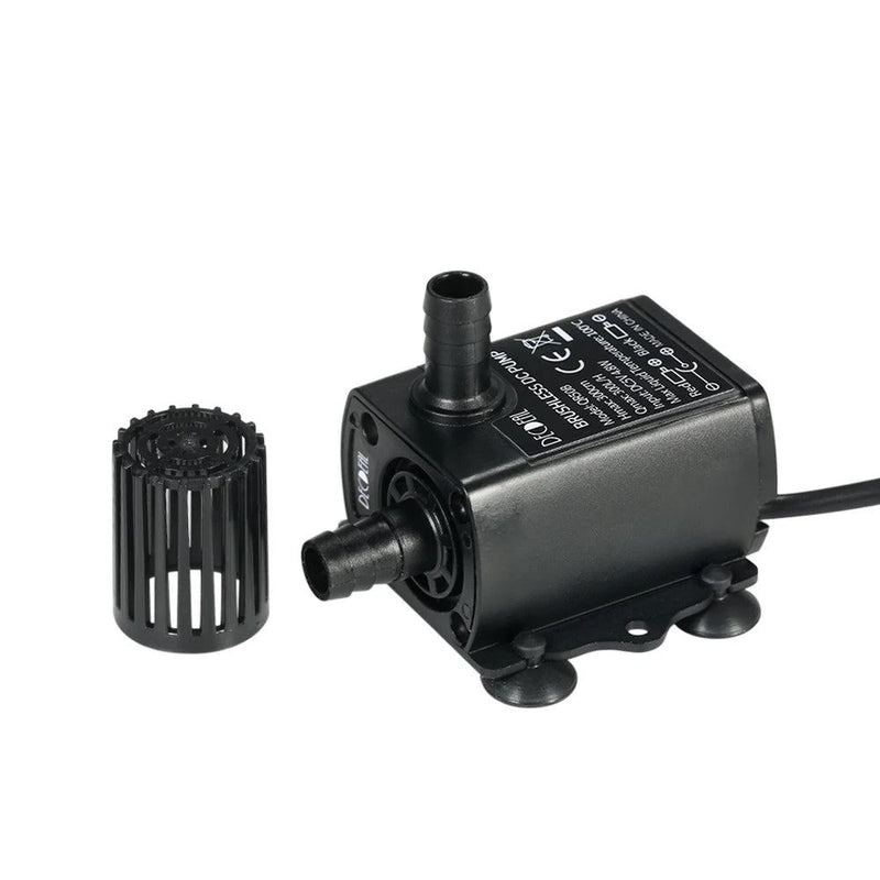 USB DC5V 4.8W Ultra-quiet Mini Brushless Water Pump Waterproof Submersible Fountain Aquarium Circulating 300L/H Lift 300cm - PST PS Tradings