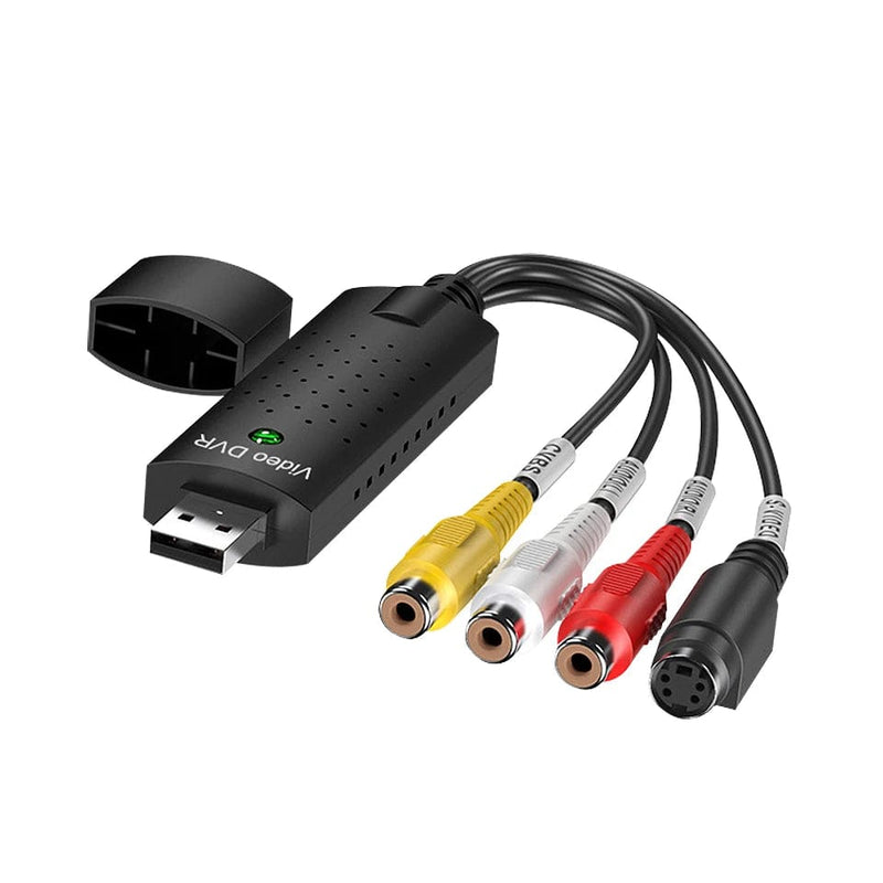 USB Video Capture Card Easy Cap VHS VCR Mini DV Hi8 DVD to Digital Converter RCA/S-video to USB 2.0 Audio Video Record Capture - PST PS Tradings