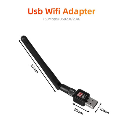 USB Wifi Adapter 150Mbps 2.4 ghz Antenna USB 802.11n/g/b Ethernet Wi-fi dongle RTL8188 Wireless Network Card for PC Windows - Property & Safety Tradings