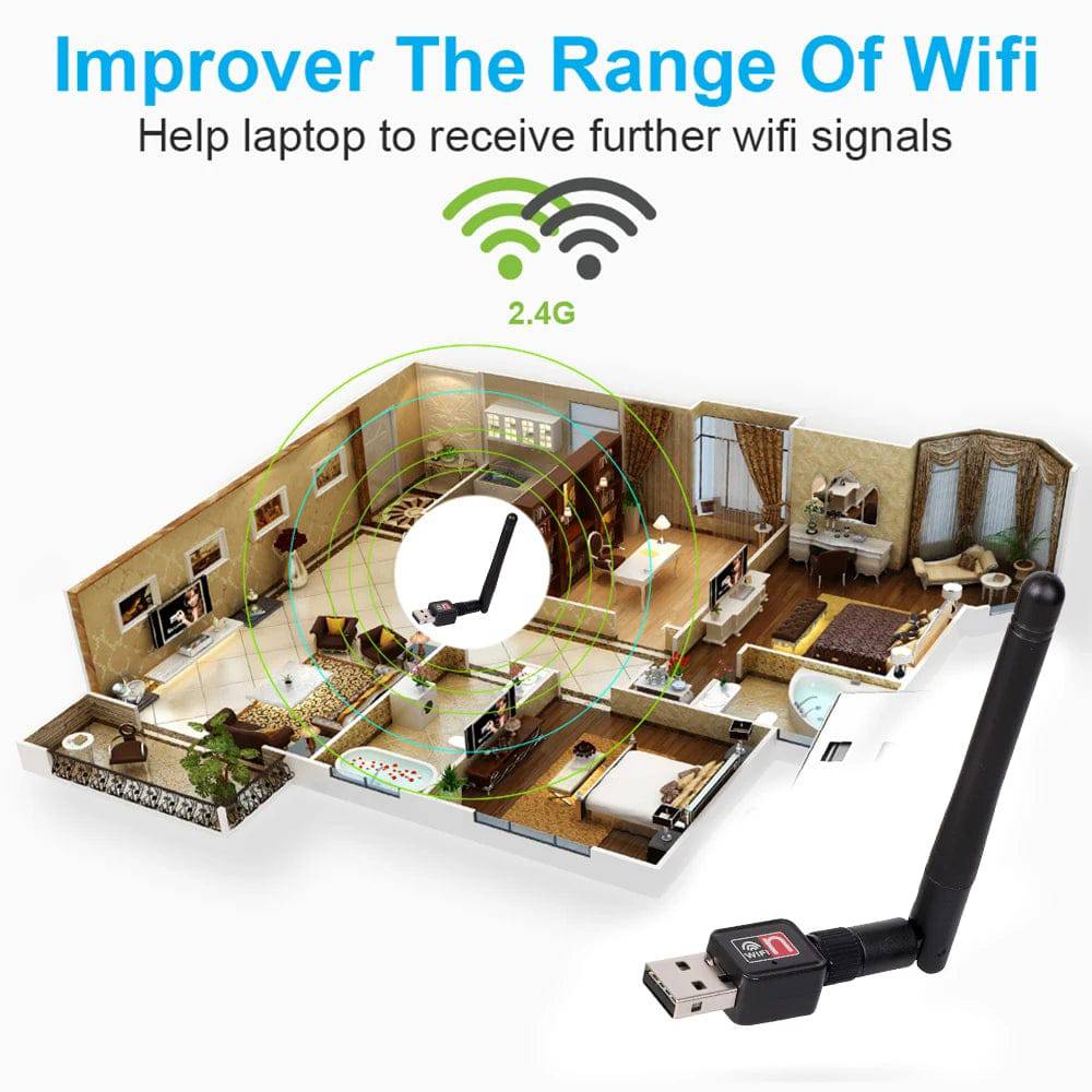 USB Wifi Adapter 150Mbps 2.4 ghz Antenna USB 802.11n/g/b Ethernet Wi-fi dongle RTL8188 Wireless Network Card for PC Windows - Property & Safety Tradings