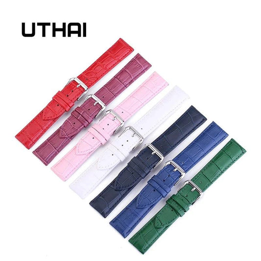 UTHAI Z11 New Watch Bracelet Belt Woman Watchbands Cowhide Strap Watch Band 10-24mm Multicolor Watch Bands - PST PS Tradings