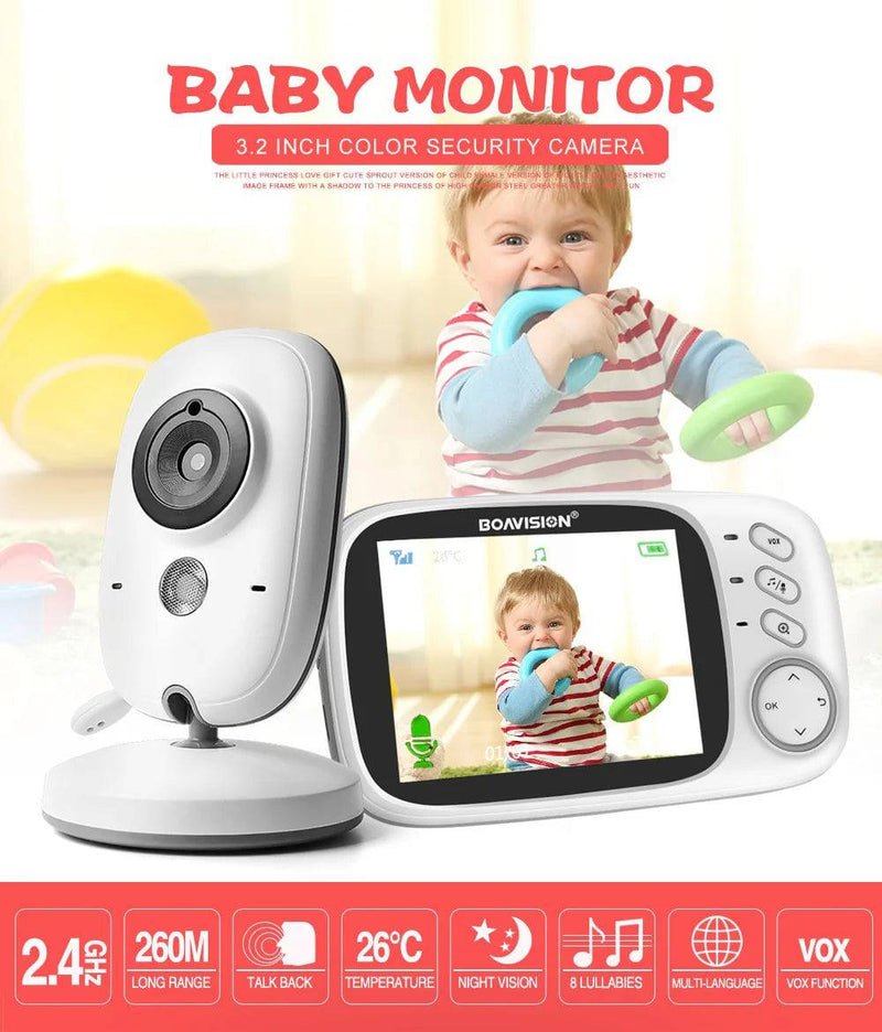 VB603 Video Baby Monitor 2.4G Wireless With 3.2 Inches LCD 2 Way Audio Talk Night Vision Surveillance Security Camera Babysitter - Property & Safety Tradings