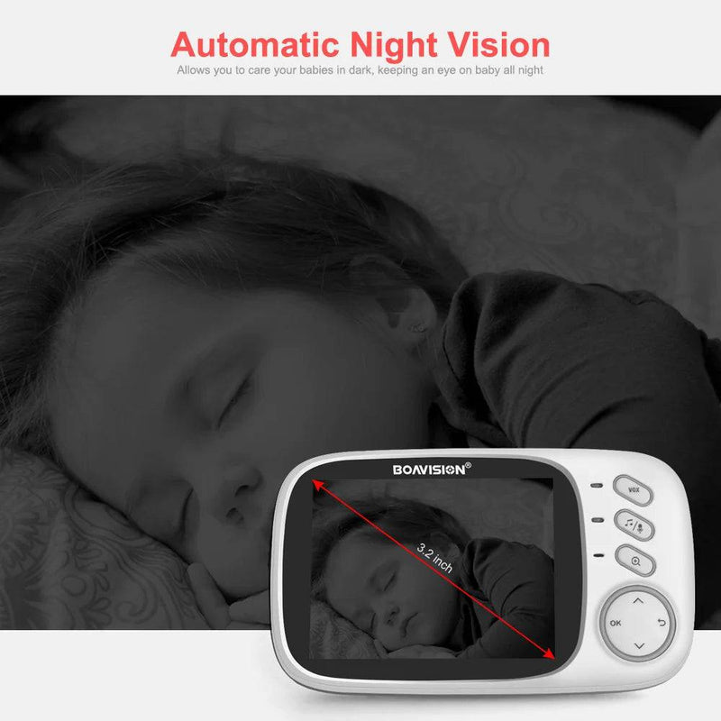 VB603 Video Baby Monitor 2.4G Wireless With 3.2 Inches LCD 2 Way Audio Talk Night Vision Surveillance Security Camera Babysitter - Property & Safety Tradings