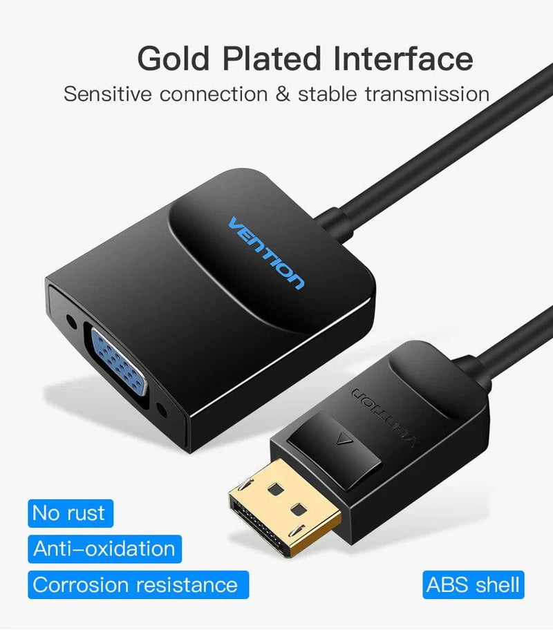 Vention Displayport to VGA Adapter 1080P Display Port Male to VGA Female Audio Converter for Projector HDTV DVDMonitor DP to VGA - Property & Safety Tradings