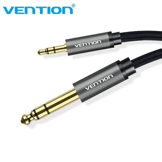 Vention Male to Male 3.5 mm to 6.35 mm Adapter Aux Cable for Mixer Amplifier Gold Plated 3.5 Jack to 6.5 Jack 3m 5m 10m Aux Cabo - Property & Safety Tradings