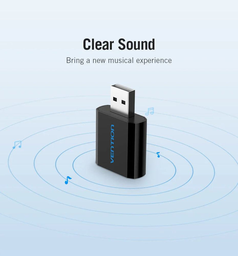 Vention USB Sound Card USB Audio Interface External 3.5mm Microphone Audio Adapter Sound card for Laptop PS4 Headset Sound Card