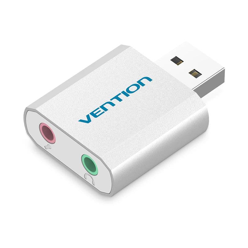 Vention USB Sound Card USB Audio Interface External 3.5mm Microphone Audio Adapter Sound card for Laptop PS4 Headset Sound Card