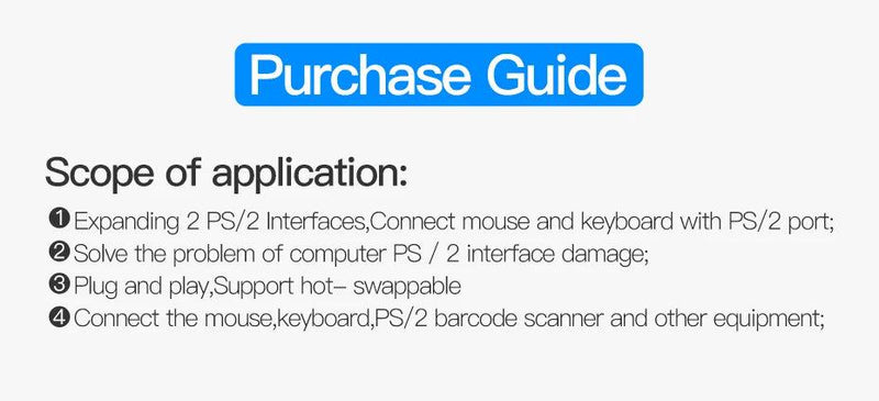 Vention USB to PS2 Converter Cable USB Male to PS/2 Female Adapter USB Extension Cable For Keyboard Mouse Scanner PS2 USB Cable - PST PS Tradings