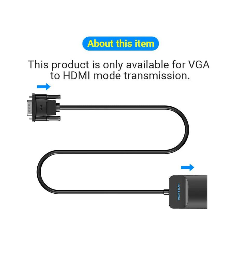 Vention VGA to HDMI Adapter 1080P VGA Male to HDMI Female Converter Cable With Audio USB Power for PS4/3 HDTV VGA HDMI Converter - Property & Safety Tradings