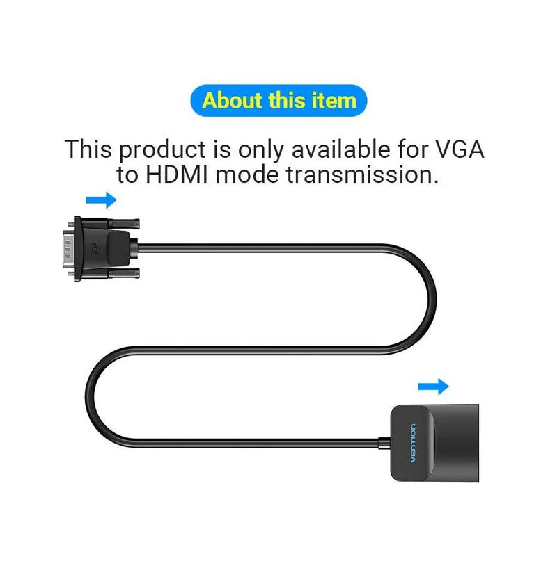 Vention VGA to HDMI Converter Cable Analog AV to Digital Converter Adapter with Audio 1080P for PC Laptop to HDTV Projector hot - Property & Safety Tradings