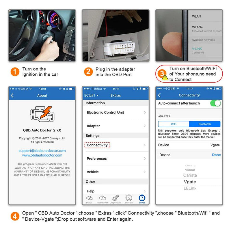 Vgate iCar Pro BT 4.0 OBD2 Scanner For Android/IOS Elm 327 WIFI Car Diagnostic Tool ELM327 V2.3 Code Reader Auto tool Vlinker MC - PST PS Tradings