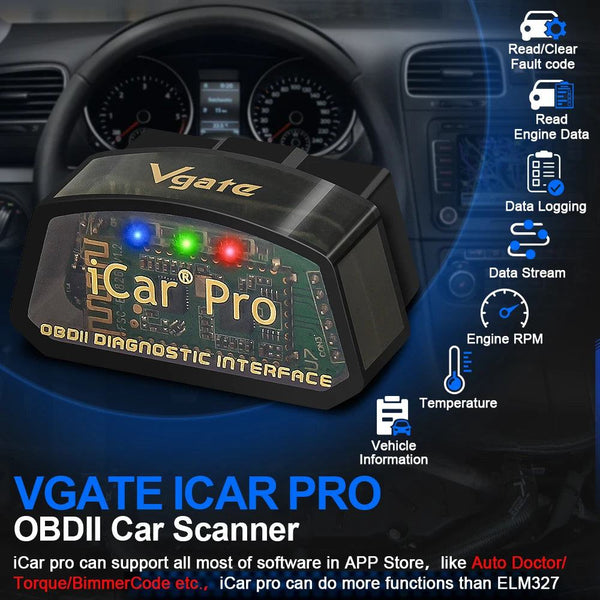 Vgate iCar Pro ELM327 V2.3 Bluetooth 4.0 WIFI For IOS/Android OBD Auto Scanner Code Reader OBD2 Car Diagnostic Tool ELM 327 V1 5 - PST PS Tradings