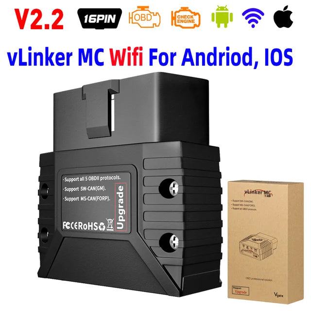 Vgate Vlinker MC iCar Pro Bluetooth-compatible 4.0/WIFI OBD2 Scanner For Android/IOS as icar2 ELM327 Auto Code Reader OBDII Tool - PST PS Tradings