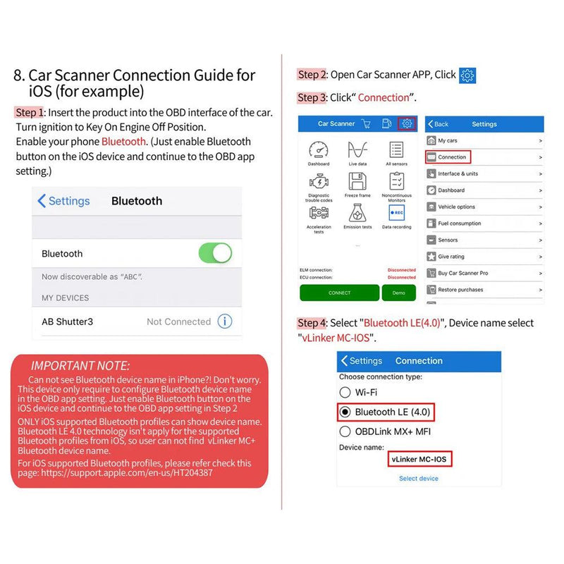Vgate Vlinker MC iCar Pro Bluetooth-compatible 4.0/WIFI OBD2 Scanner For Android/IOS as icar2 ELM327 Auto Code Reader OBDII Tool - PST PS Tradings