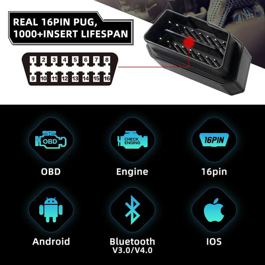 Vgate Vlinker MC iCar Pro Bluetooth-compatible 4.0/WIFI OBD2 Scanner For Android/IOS as icar2 ELM327 Auto Code Reader OBDII Tool - PST PS Tradings