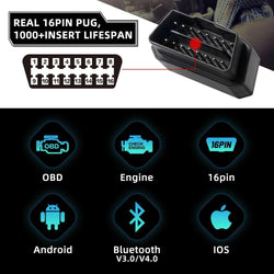 Vgate Vlinker MC iCar Pro Bluetooth-compatible 4.0/WIFI OBD2 Scanner For Android/IOS as icar2 ELM327 Auto Code Reader OBDII Tool - PST PS Tradings