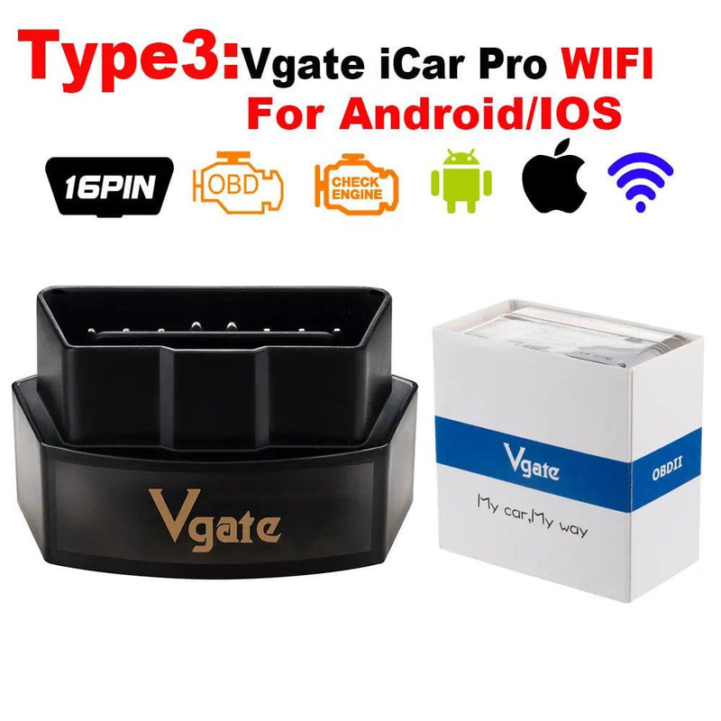 Vgate Vlinker MC iCar Pro Bluetooth-compatible 4.0/WIFI OBD2 Scanner For Android/IOS as icar2 ELM327 Auto Code Reader OBDII Tool - PST PS Tradings