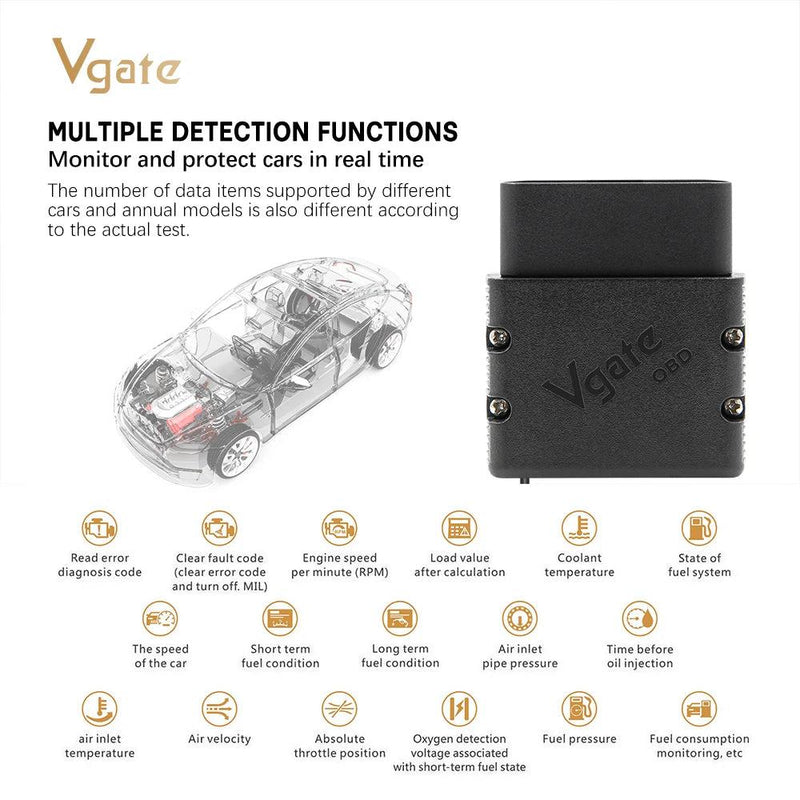 Vgate Vlinker MC iCar Pro Bluetooth-compatible 4.0/WIFI OBD2 Scanner For Android/IOS as icar2 ELM327 Auto Code Reader OBDII Tool - PST PS Tradings