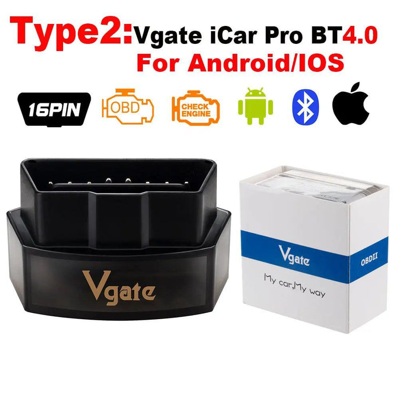 Vgate Vlinker MC iCar Pro Bluetooth-compatible 4.0/WIFI OBD2 Scanner For Android/IOS as icar2 ELM327 Auto Code Reader OBDII Tool - PST PS Tradings