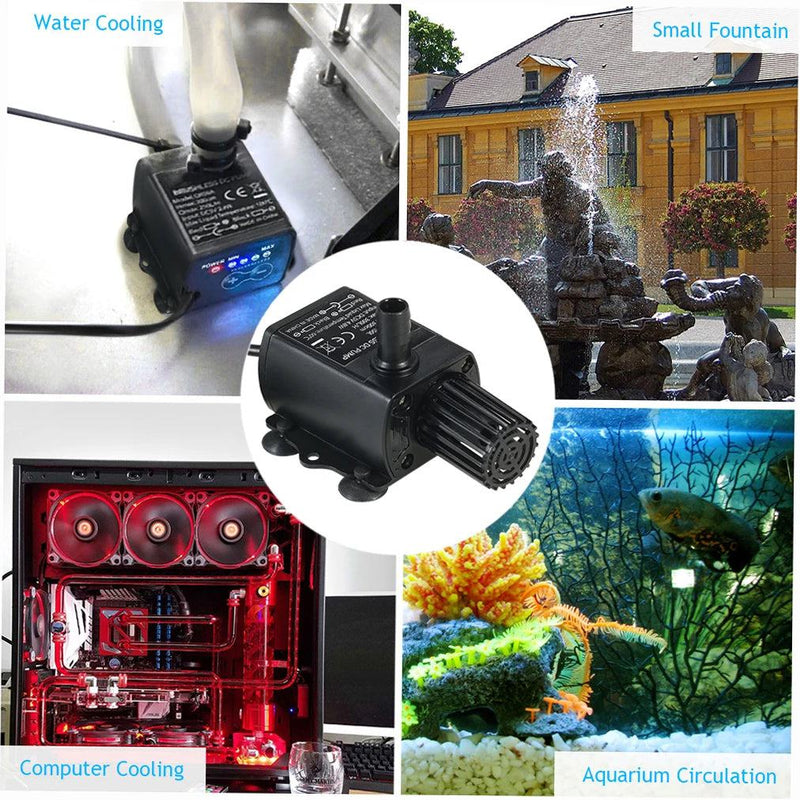 Water Pumps Ultra-quiet Mini USB 5V 4.8W Brushless Water Pump Waterproof Submersible Fountain For Garden Pond Camping - PST PS Tradings