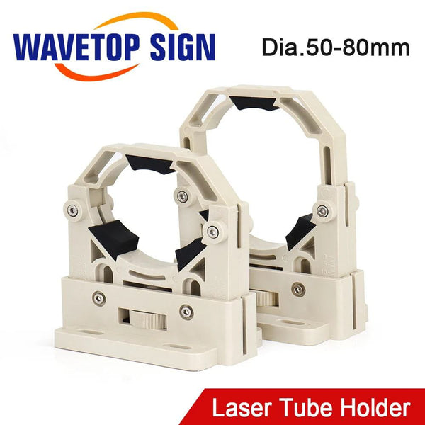 WaveTopSign CO2 Laser Tube Holder Support Mount Flexible Plastic 50-80mm for 50-180W Laser Engraving Cutting Machine 1 pair 2pcs