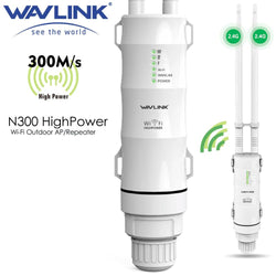 Wavlink N300 High Power Outdoor Weatherproof 30dbm Wireless Wifi Router/AP Repeater/Extender 2.4G 15KV Outer Detachable Antenna - PST PS Tradings